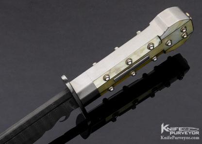 Steve Rapp Custom Knife Blade Show 2021 "Best Bowie" South Sea Gold Lip Pearl and Mother of Pearl Kimball Bowie - Image 8
