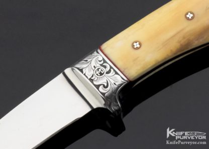 T. M. Dowell Custom Knife Walrus Integral Engraved by Julie Warenski - Image 2