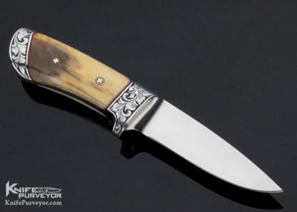 T. M. Dowell Custom Knife Walrus Integral Engraved by Julie Warenski - Image 3
