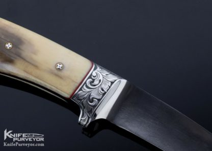 T. M. Dowell Custom Knife Walrus Integral Engraved by Julie Warenski - Image 4