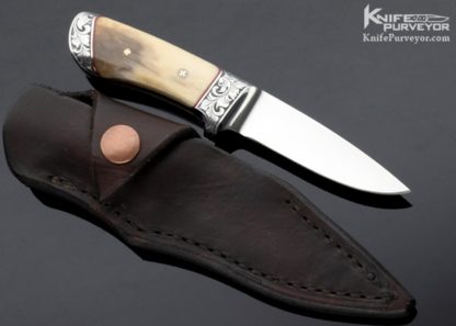 T. M. Dowell Custom Knife Walrus Integral Engraved by Julie Warenski - Image 5
