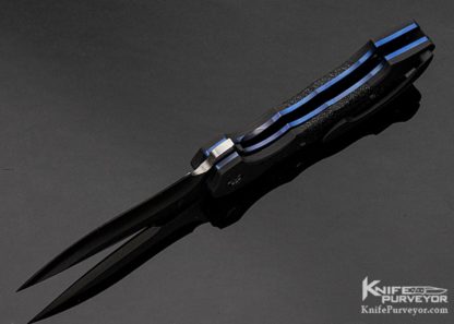 Todd Fischer Sr. Custom Knife Lightning Strike Carbon Fiber Mini Archangel Liner Lock Flipper - Image 6