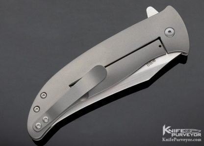 Tom Mayo Custom Knife Persian Titanium with Mosaic Pins Frame Lock - Image 5