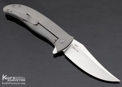 Tom Mayo Custom Knife Persian Titanium with Mosaic Pins Frame Lock - Image 3
