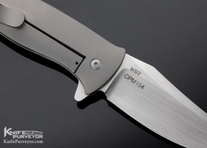Tom Mayo Custom Knife Persian Titanium with Mosaic Pins Frame Lock - Image 4