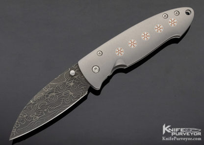 Tom Mayo Custom Knife Titanium with Mosaic Pins Frame Lock 11134