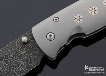 Tom Mayo Custom Knife Titanium with Mosaic Pins Frame Lock - Image 2