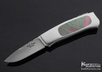 WD Pease Custom Knife Black Lip Pearl Interframe Lockback 14545