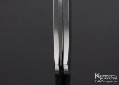 WD Pease Custom Knife Black Lip Pearl Interframe Lockback - Image 8