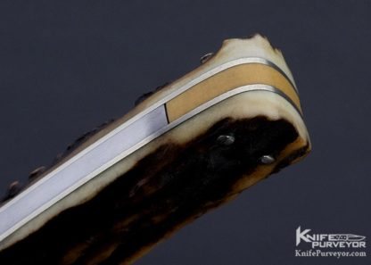 WD Pease Custom Knife Stag Side Lock - Image 9