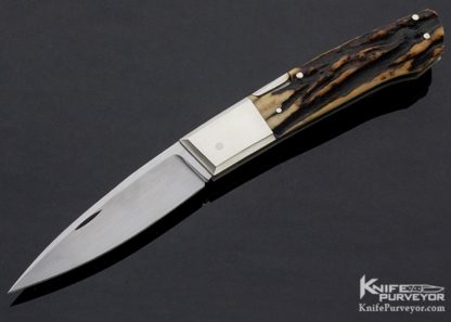 WD Pease Custom Knife Stag Side Lock 11023