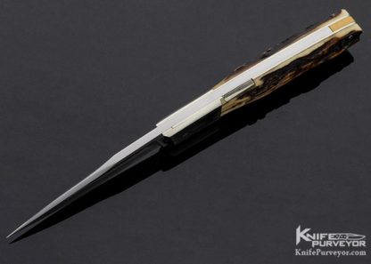 WD Pease Custom Knife Stag Side Lock - Image 6