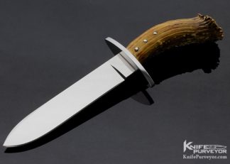 Knife Maker: W. W. Cronk, it is a Custom Knife, Named: Crown Stag "Michael Price", Style: Bowie