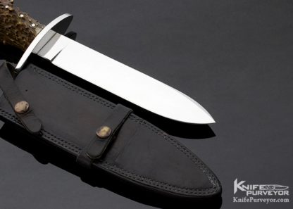 WW Cronk Custom Knife Crown Stag "Michael Price" Bowie - Image 3