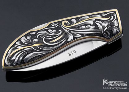 Warren Osborne Custom Knife Wharncliff Lockback Engraved by Ron Skaggs - Image 3