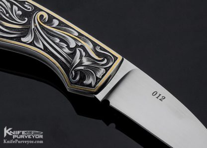 Warren Osborne Custom Knife Wharncliff Lockback Engraved by Ron Skaggs - Image 5
