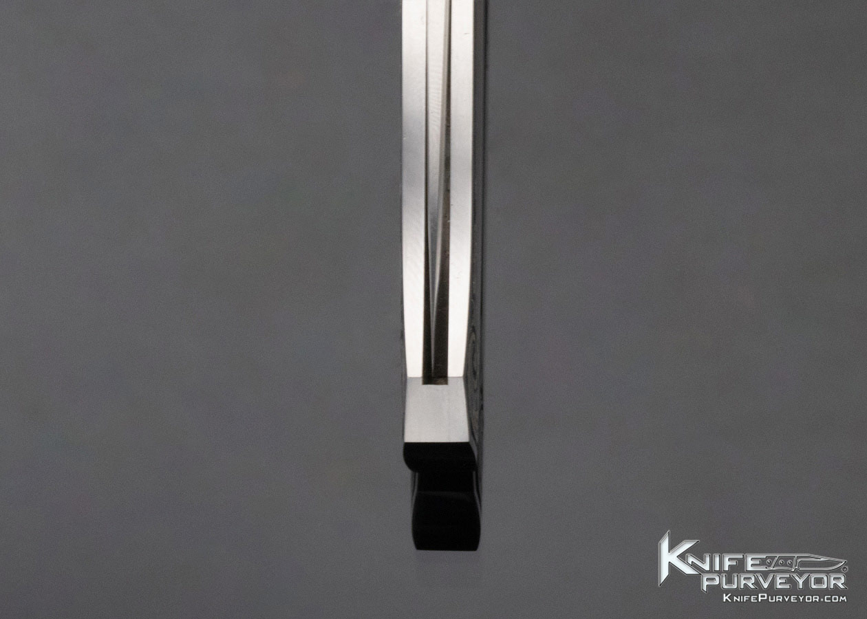 Tim Herman Custom Knife Sole Authorship Engraved Blacklip Tahitian Pearl Shell Interframe Lockback - Image 8