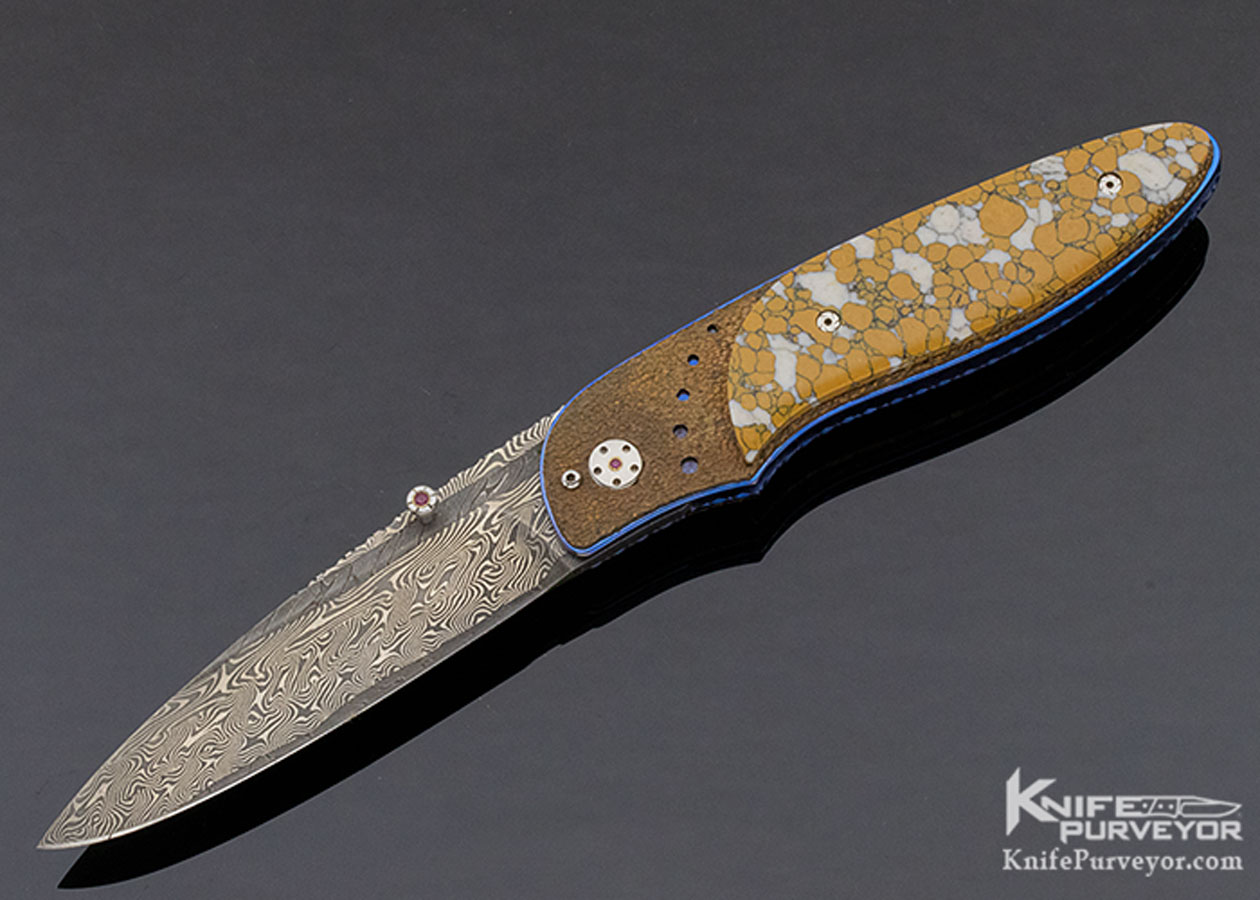 Corrie Schoeman Custom Knife Damascus Linerlock 11317