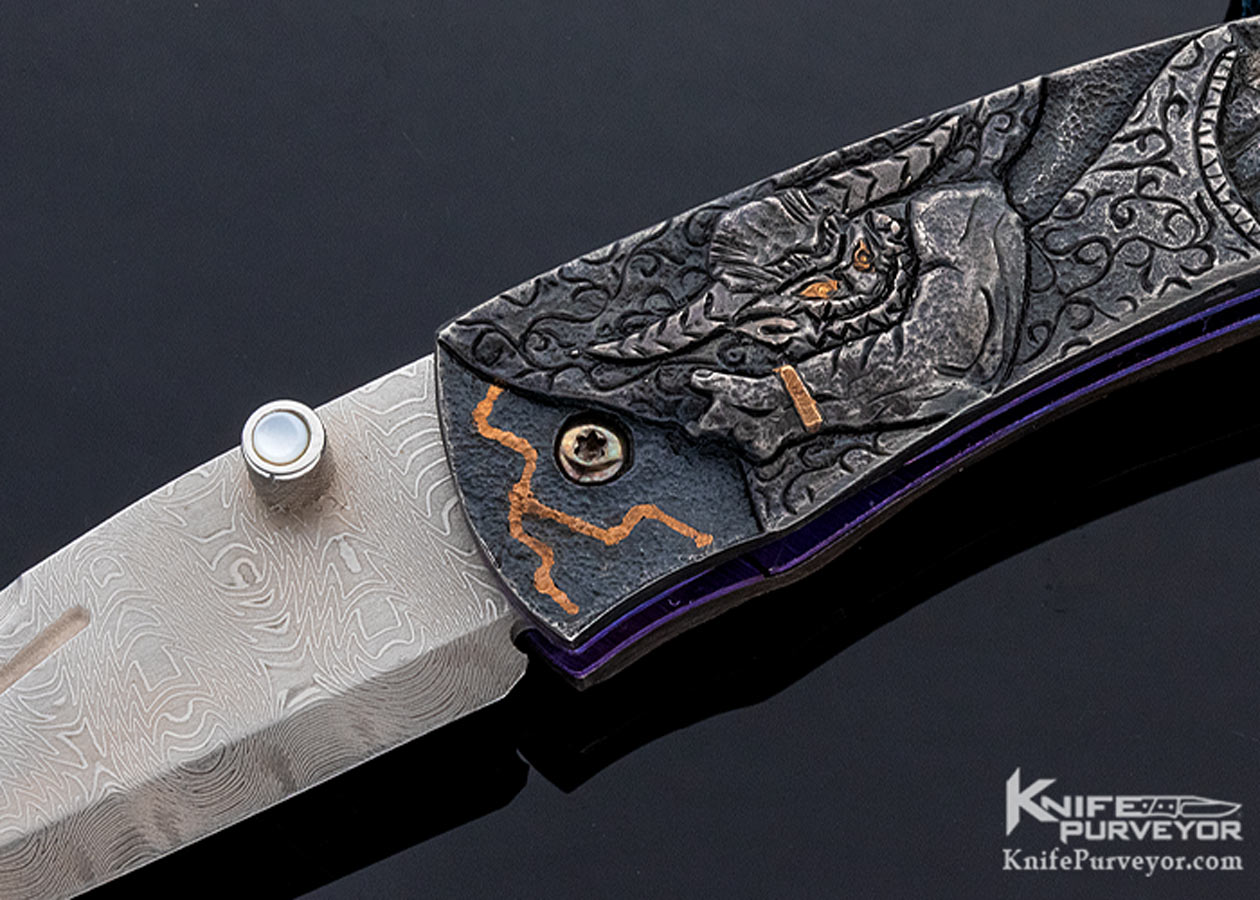 Glenn Waters Custom Knives Carved Kokoro Linerlock - Image 2