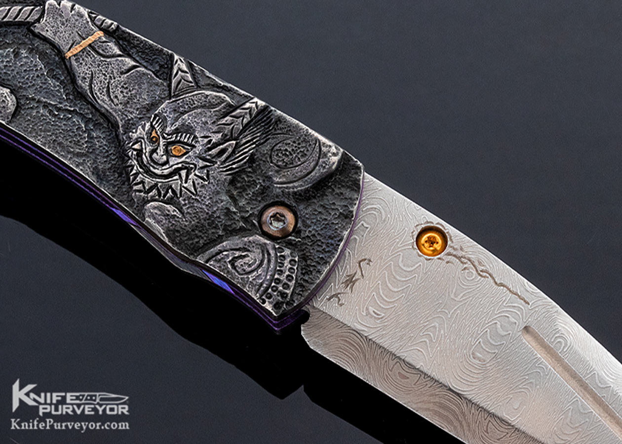 Glenn Waters Custom Knives Carved Kokoro Linerlock - Image 5