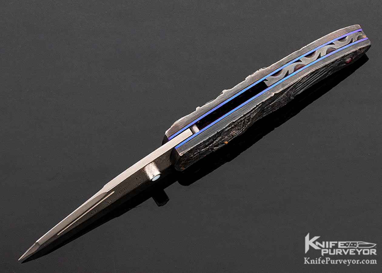 Glenn Waters Custom Knives Carved Kokoro Linerlock - Image 6