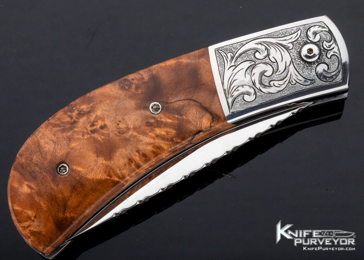 A.A. Sanders Custom Knife Engraved Scale Release Automatic - Image 3