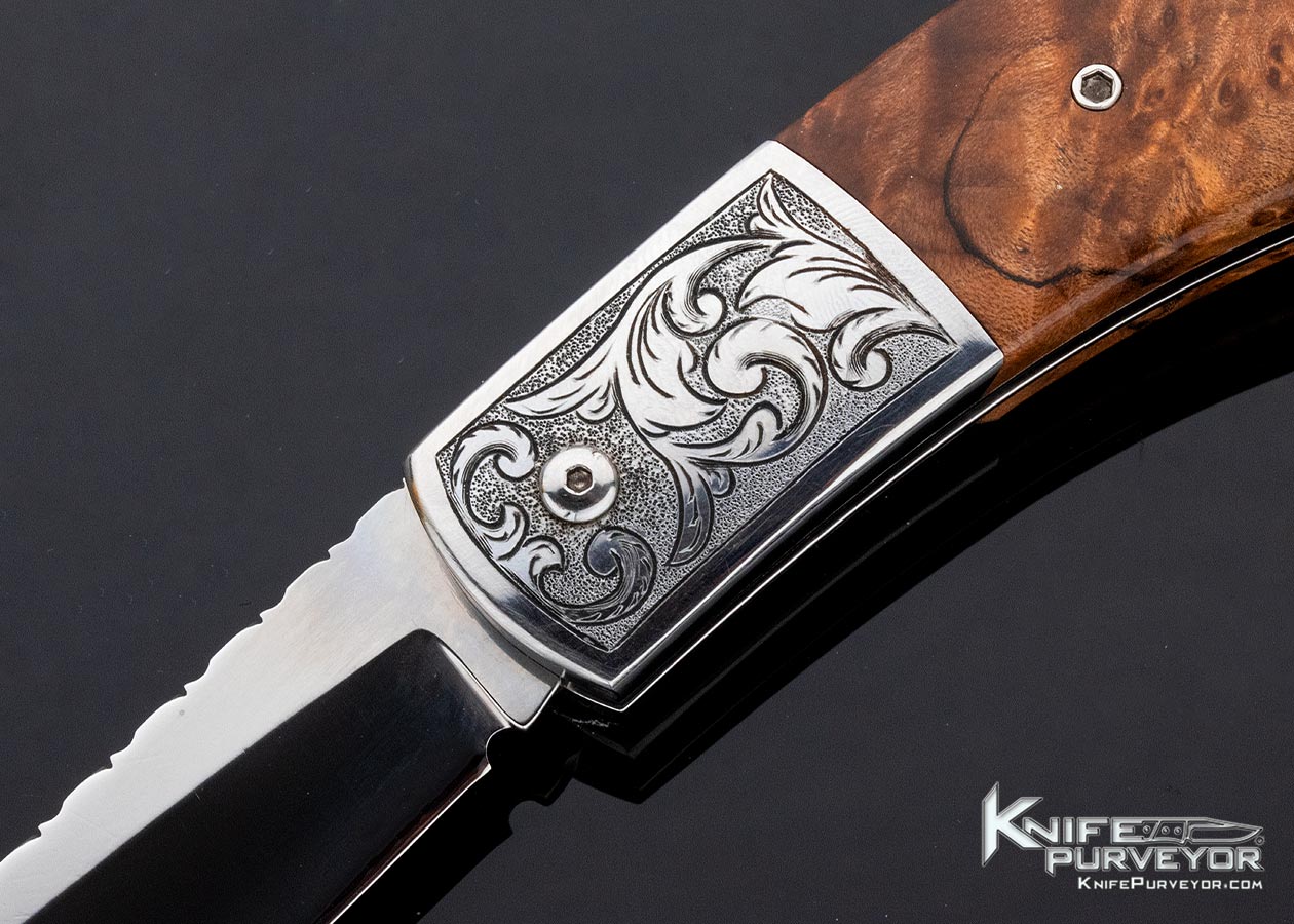 A.A. Sanders Custom Knife Engraved Scale Release Automatic - Image 2