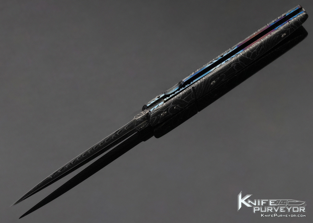 Barry Gallagher Custom Knife Sole Authorship Damascus Linerlock - Image 7