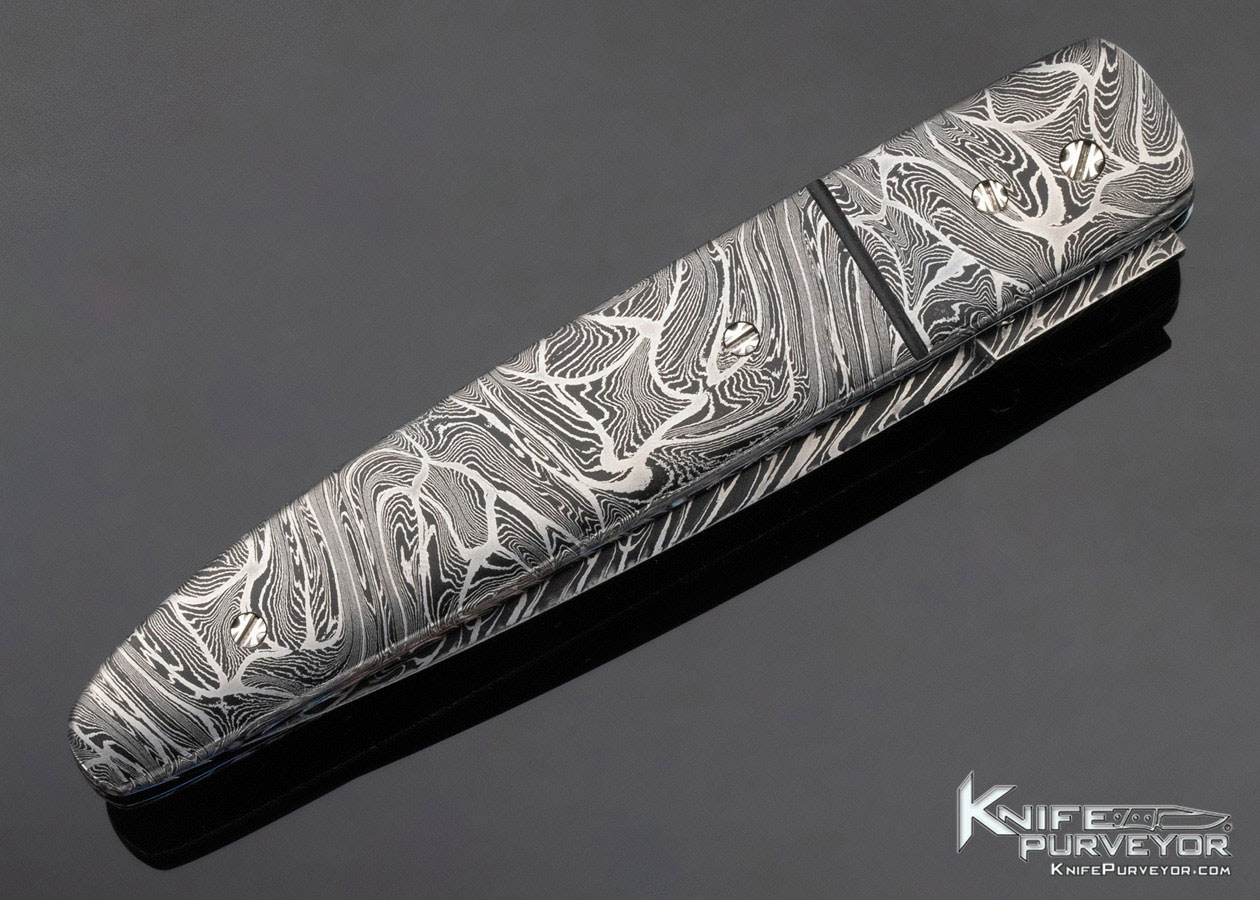 Barry Gallagher Custom Knife Sole Authorship Damascus Linerlock - Image 3