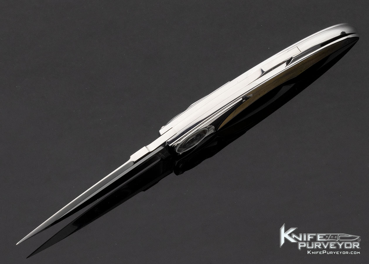 Corrado Moro Custom Knife Solid 18Kt Yellow & Rose Gold Interframe "Mignon" Turbillion Lockback - Image 6