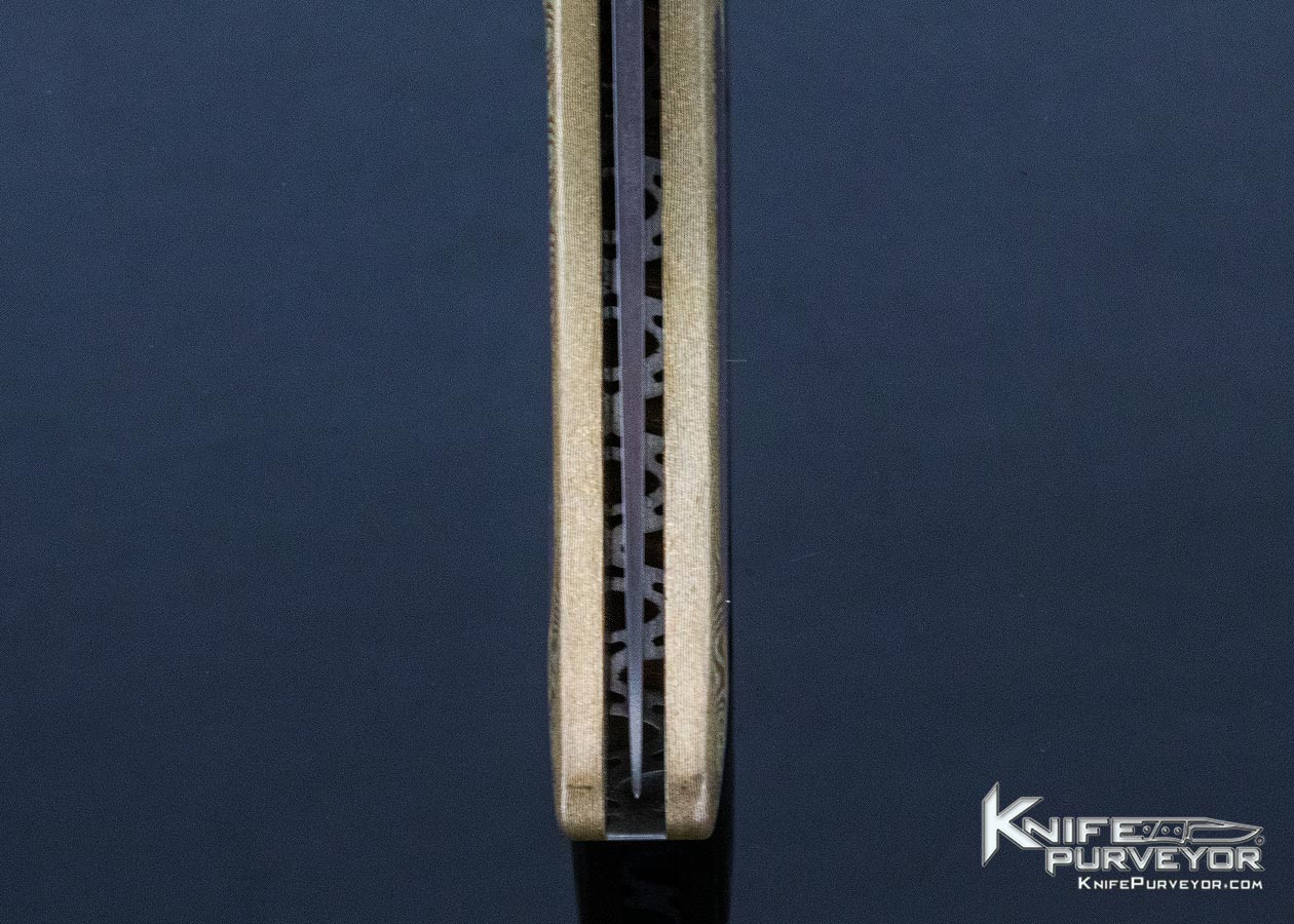 Steve Jernigan Custom Knife Mokume and Tahitian Black Lip Pearl Linerlock - Image 8