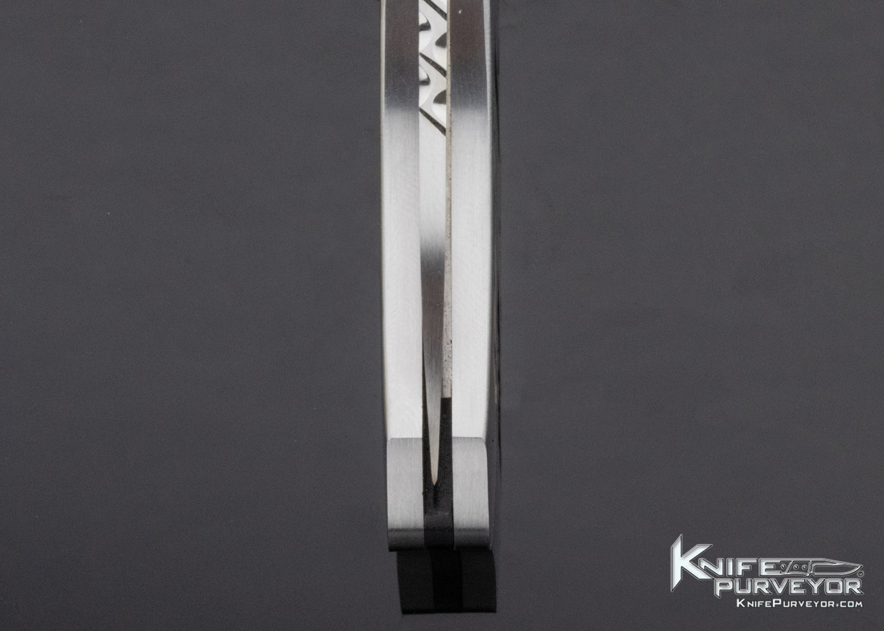 WD Pease Custom Knife Amber Stag Lockback - Image 8