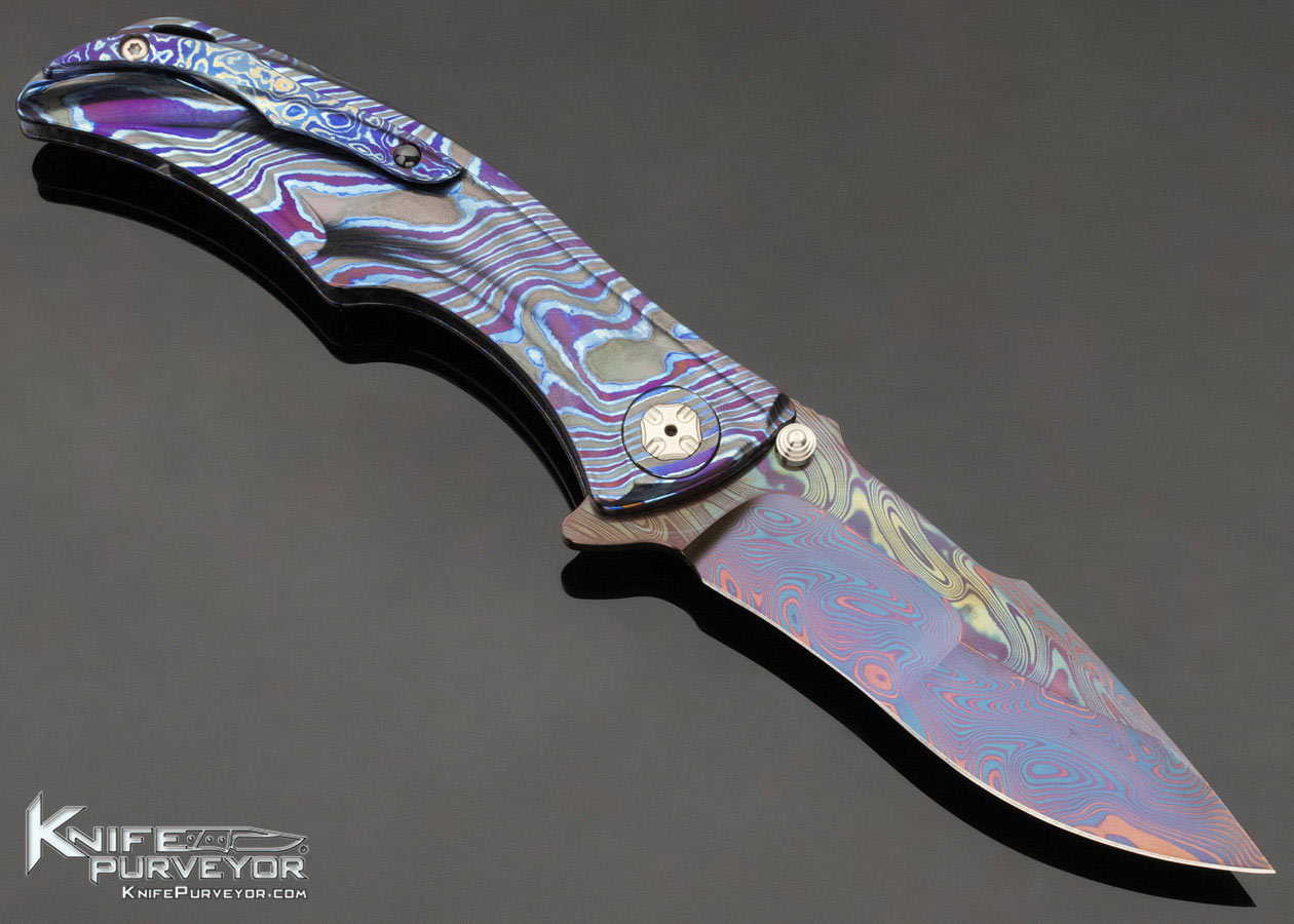 Brian Tighe Custom Knife Timascus and Damasteel 