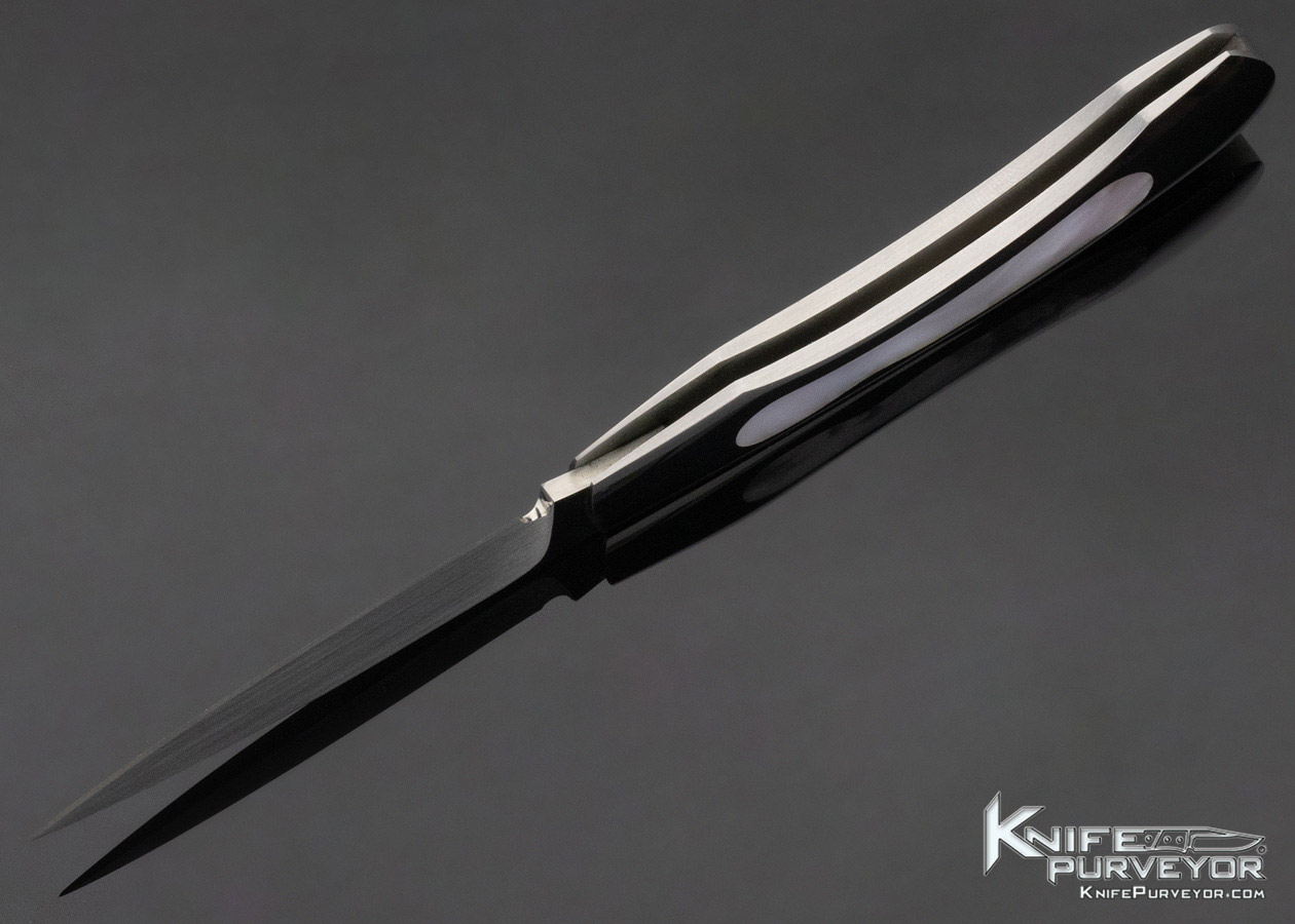 David Taylor Custom Knife Mother of Pearl Interframe Lockback - Image 7