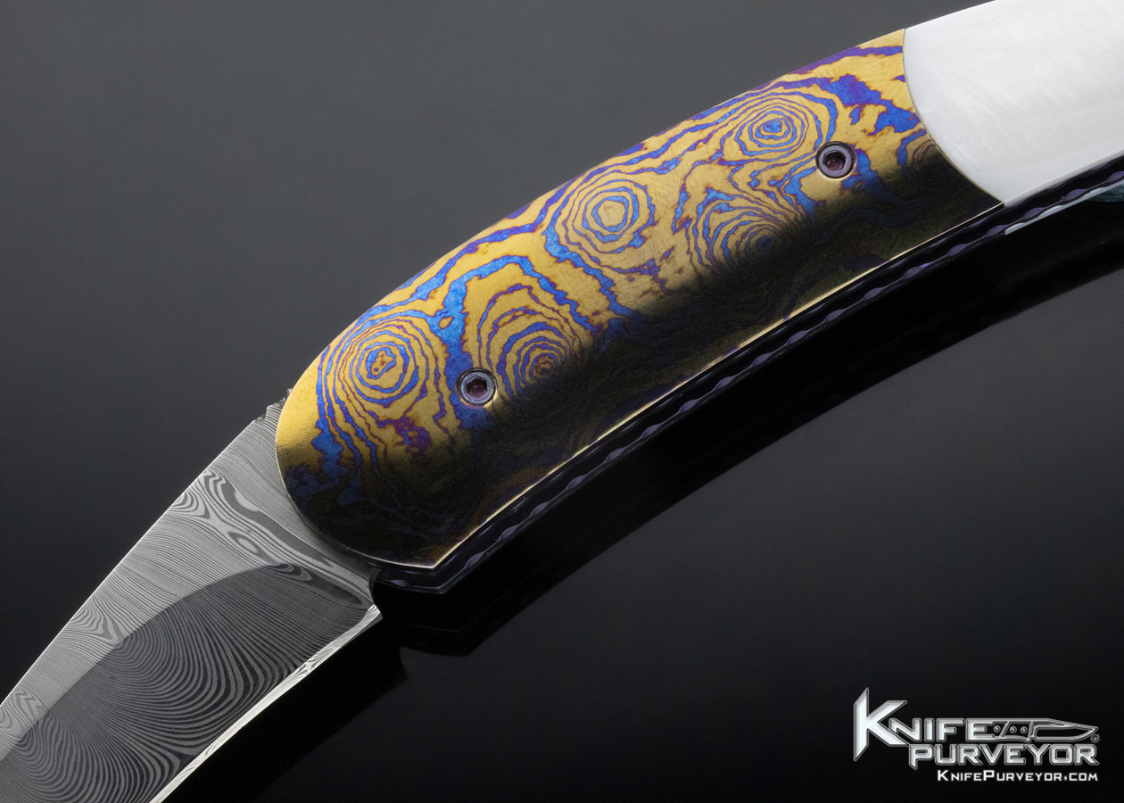 Kelly Carlson Custom Knife Damasteel Magnetic Slip Joint - Image 2