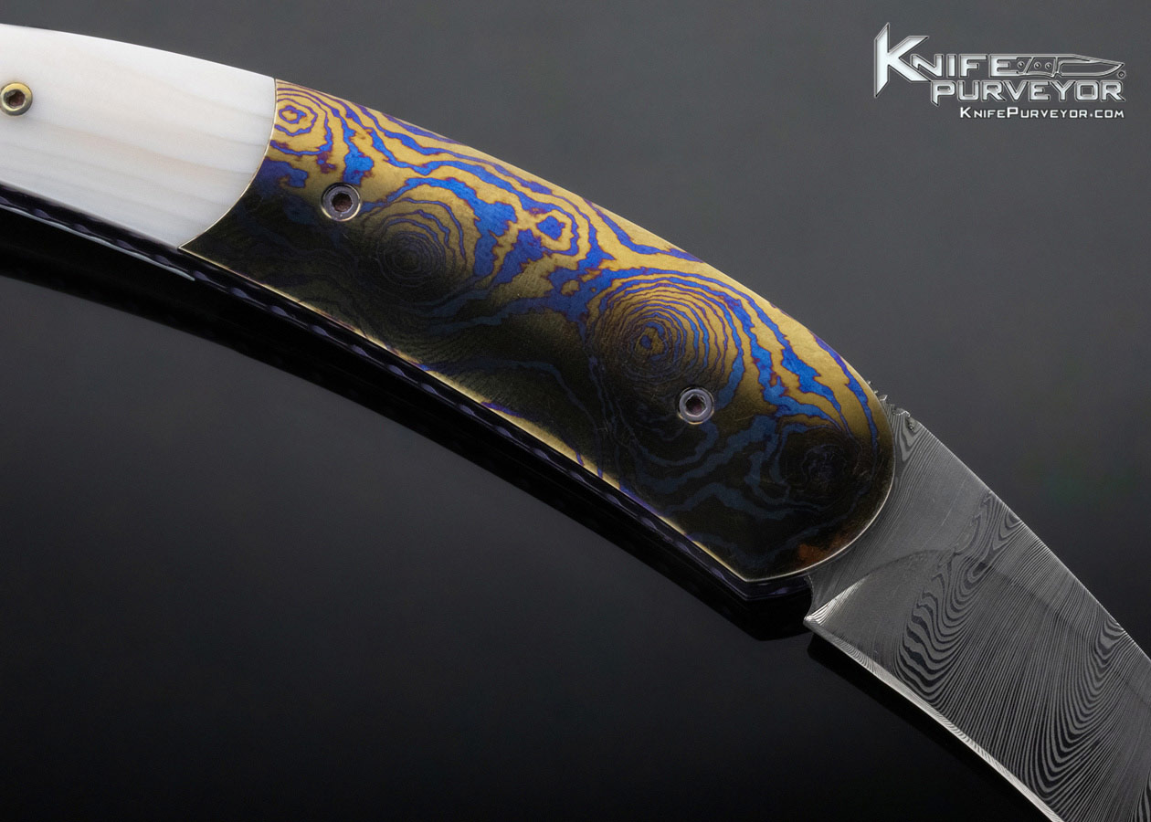 Kelly Carlson Custom Knife Damasteel Magnetic Slip Joint - Image 4
