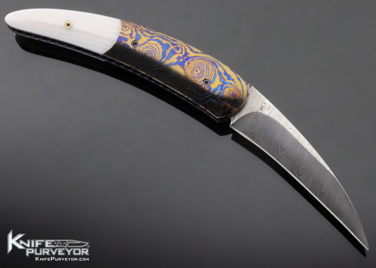 Kelly Carlson Custom Knife Damasteel Magnetic Slip Joint - Image 3