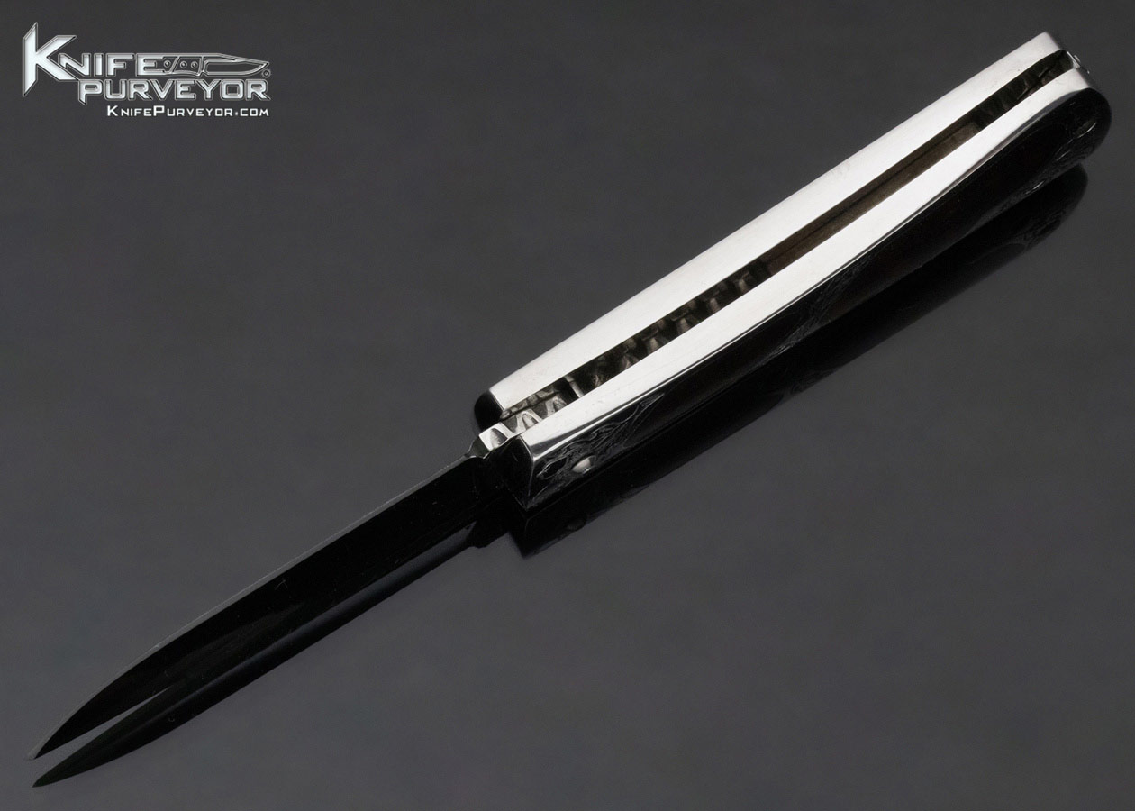 A.A. Sanders Custom Knife Engraved Scale Release Automatic 11675