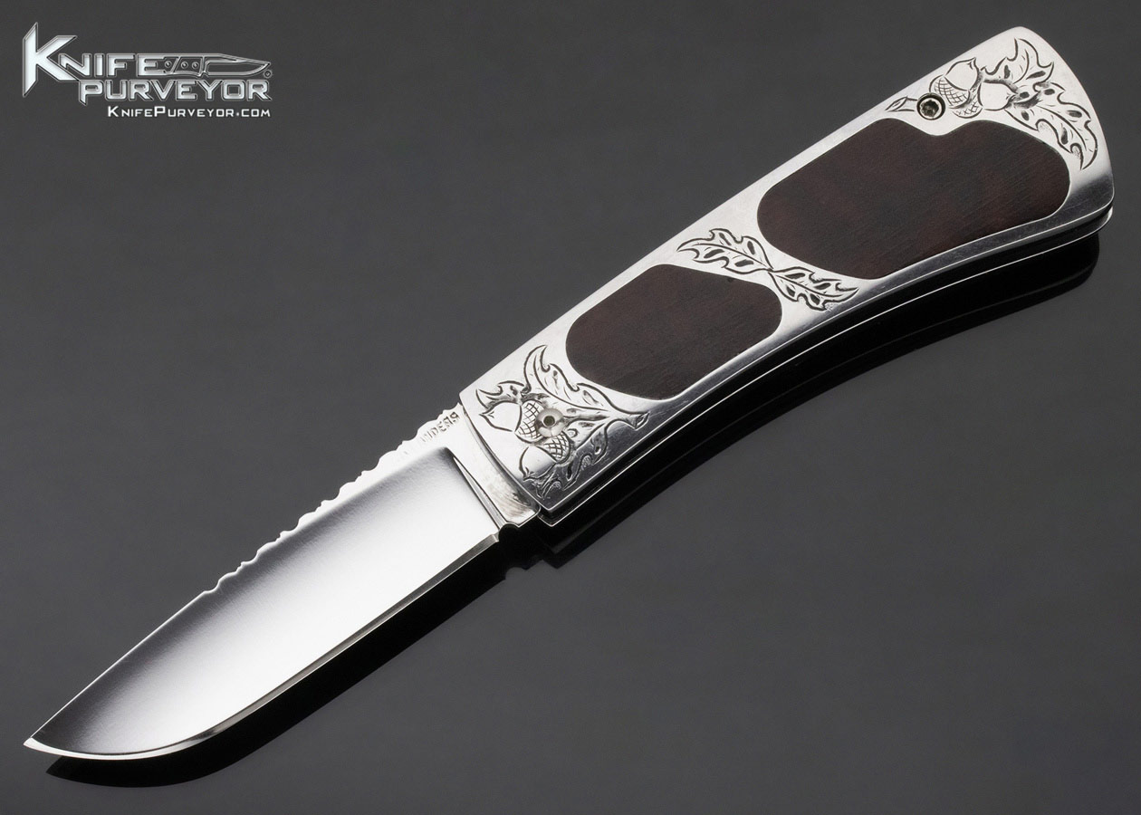 A.A. Sanders Custom Knife Engraved Scale Release Automatic 11675