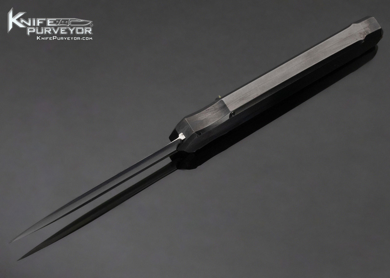 Jeff Harkins Custom Knife Triton Dual Action OTF Automatic Stainless Steel Satin 11744