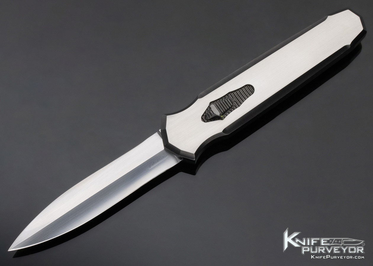 Jeff Harkins Custom Knife Triton Dual Action OTF Automatic Stainless Steel Satin 11744