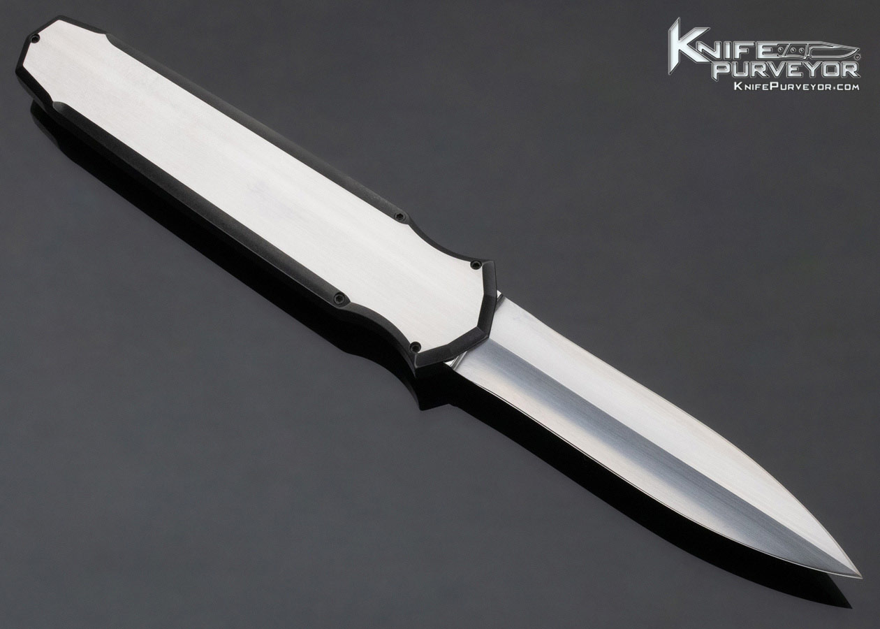 Jeff Harkins Custom Knife Triton Dual Action Stainless Steel OTF Automatic - Image 4