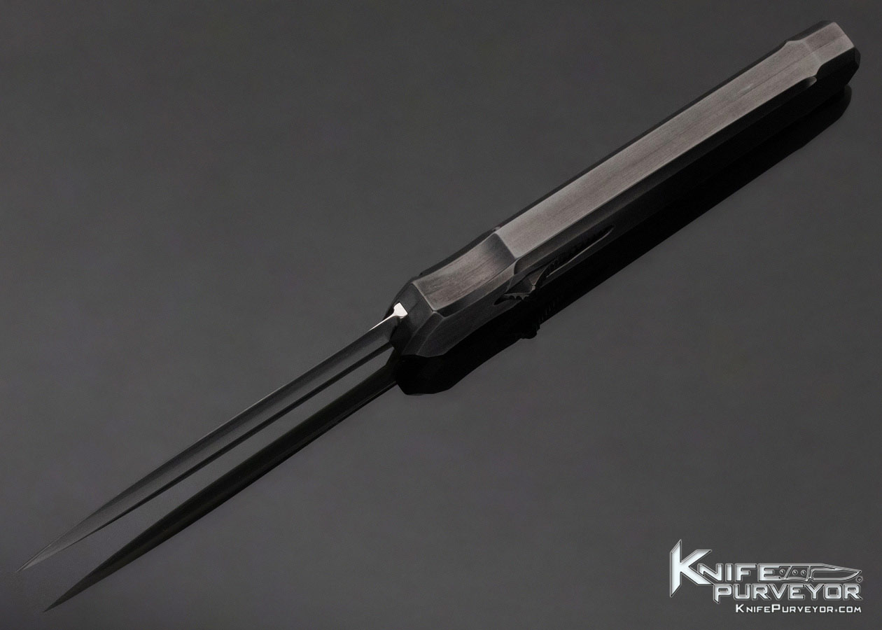 Jeff Harkins Custom Knife Triton Dual Action Stainless Steel OTF Automatic - Image 6