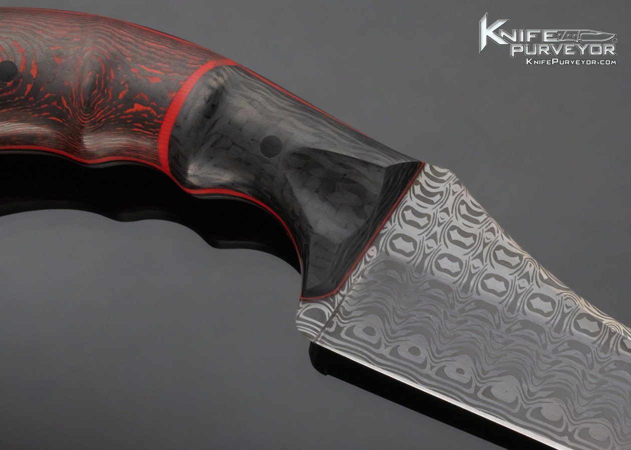 Justin Thompson (Thompson Knives) Custom Knife Damasteel Wharncliffe - Image 3