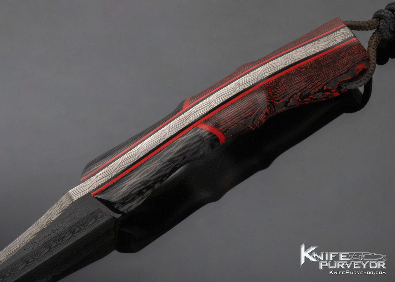 Justin Thompson (Thompson Knives) Custom Knife Damasteel Wharncliffe - Image 5