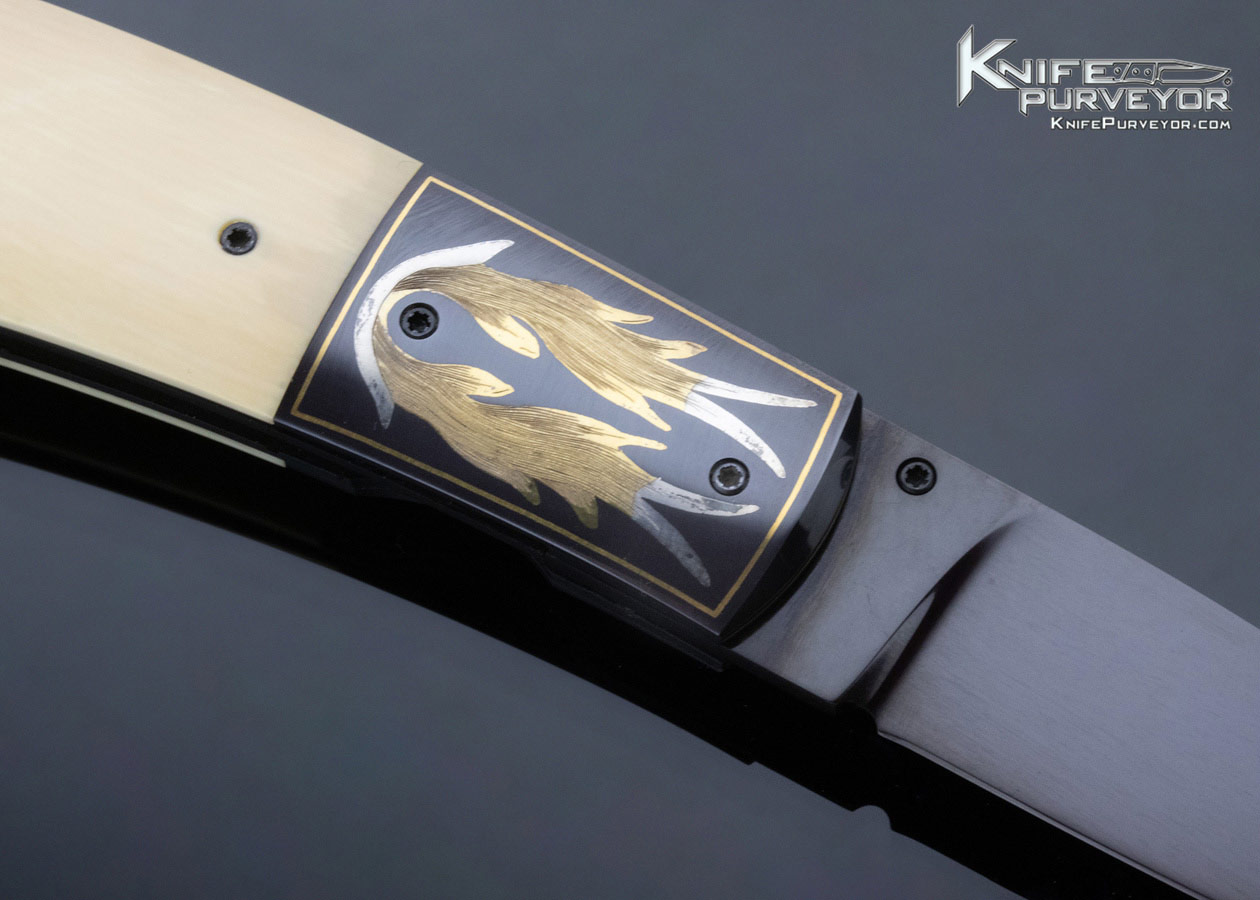 Michael Veit Custom Knife Blued O-1 Tool Steel Linerlock - Image 4