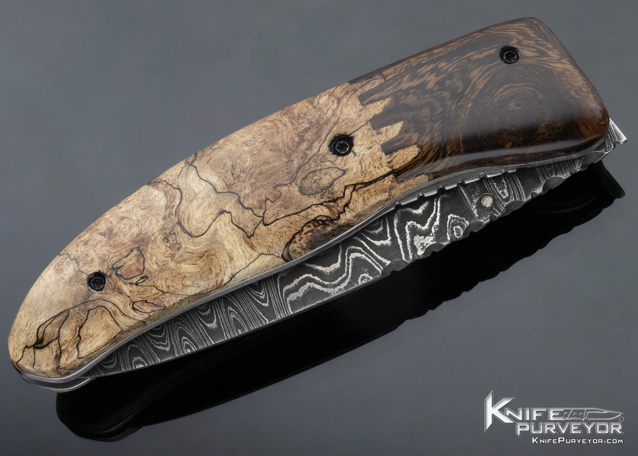 Steve Torok Custom Knife "Pearls and Valleys" Pattern Damascus Linerlock - Image 5