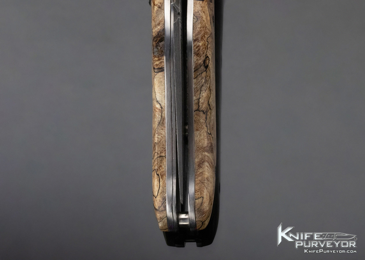 Steve Torok Custom Knife "Pearls and Valleys" Pattern Damascus Linerlock - Image 8