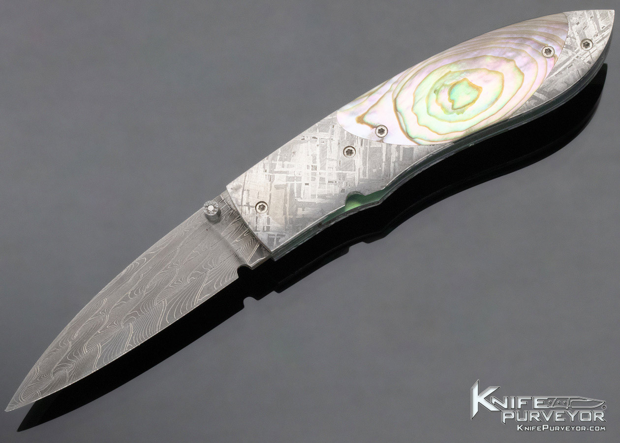 W. E. Ankrom Custom Knife Folder Damascus Linerlock 11599