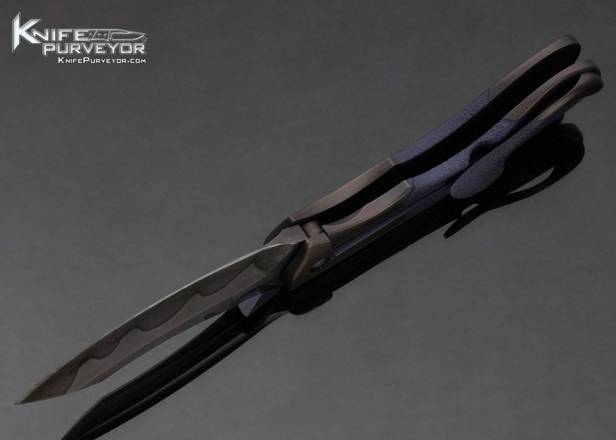 Jeremy Marsh Custom Knife Columbian Framelock with Hamon Blade - Image 5